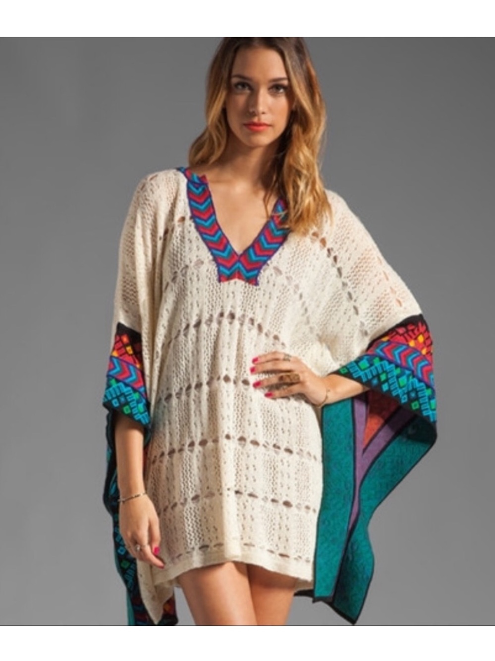 ONE SIZE Jen’s Pirate Booty Amazing Grace Poncho Sweater Tunic Dress